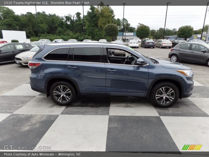 Shoreline Blue Pearl / Ash 2016 Toyota Highlander XLE