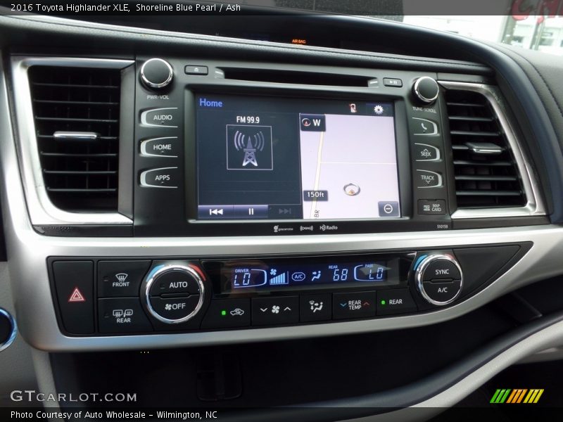 Shoreline Blue Pearl / Ash 2016 Toyota Highlander XLE
