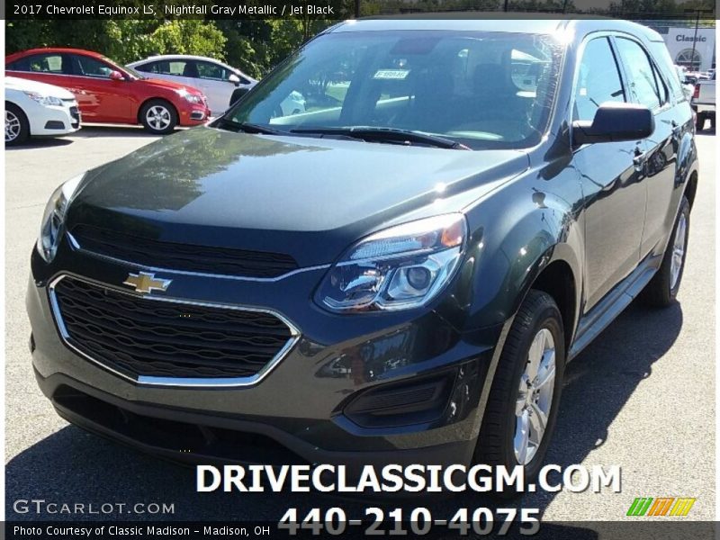 Nightfall Gray Metallic / Jet Black 2017 Chevrolet Equinox LS
