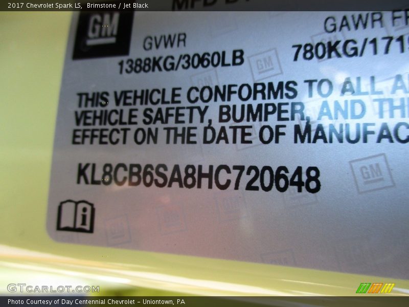 Brimstone / Jet Black 2017 Chevrolet Spark LS