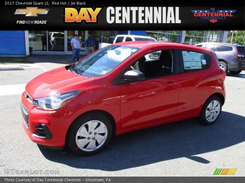 Red Hot / Jet Black 2017 Chevrolet Spark LS