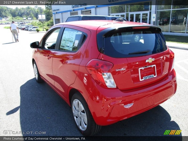 Red Hot / Jet Black 2017 Chevrolet Spark LS