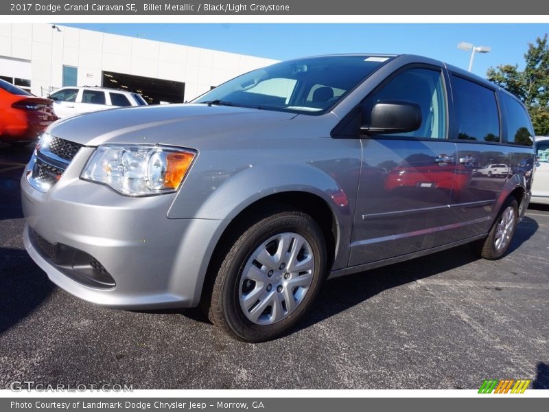 Billet Metallic / Black/Light Graystone 2017 Dodge Grand Caravan SE