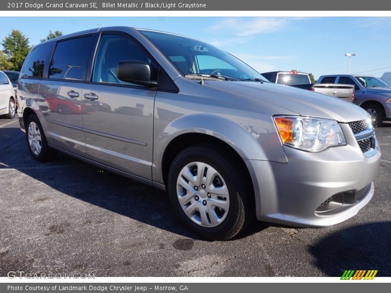 Billet Metallic / Black/Light Graystone 2017 Dodge Grand Caravan SE