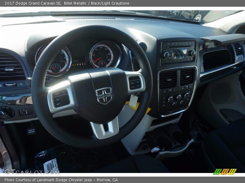 Billet Metallic / Black/Light Graystone 2017 Dodge Grand Caravan SE