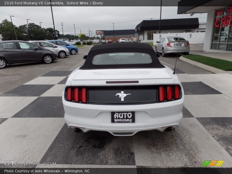 Oxford White / Ebony 2016 Ford Mustang V6 Convertible