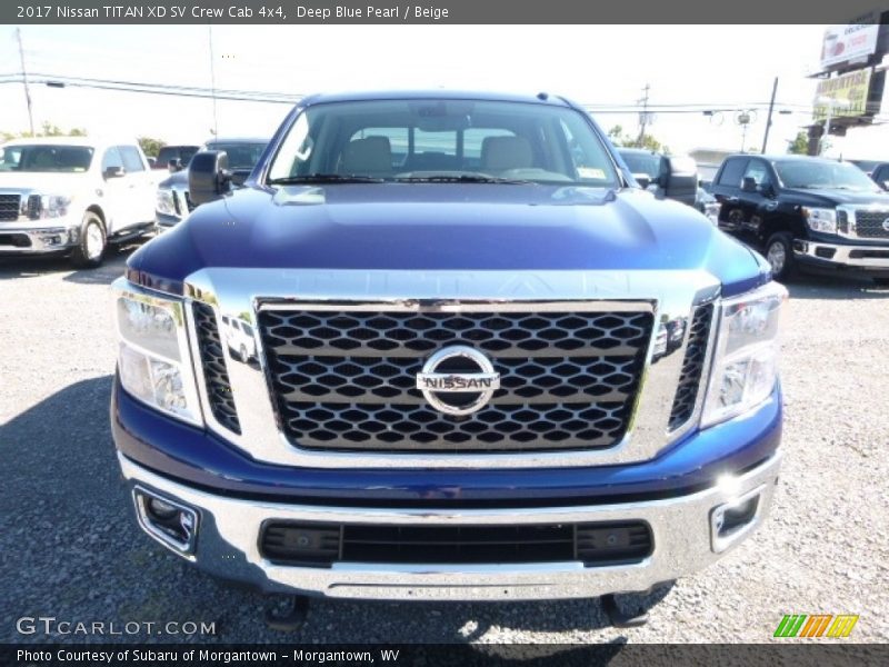 Deep Blue Pearl / Beige 2017 Nissan TITAN XD SV Crew Cab 4x4