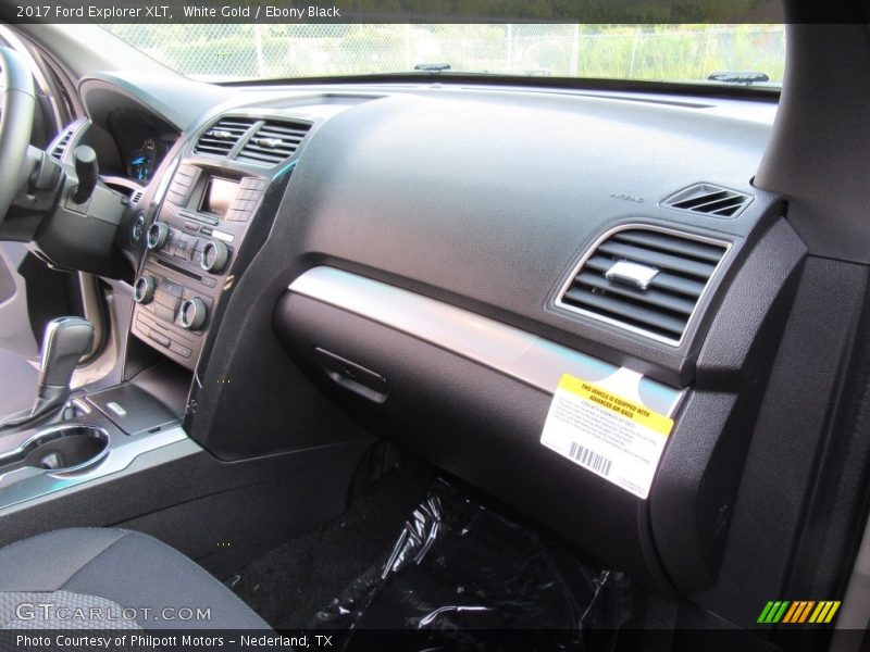 White Gold / Ebony Black 2017 Ford Explorer XLT