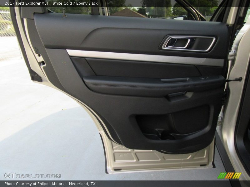 White Gold / Ebony Black 2017 Ford Explorer XLT