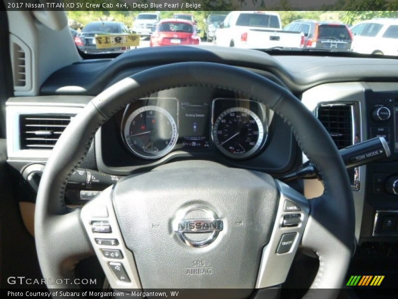Deep Blue Pearl / Beige 2017 Nissan TITAN XD SV Crew Cab 4x4