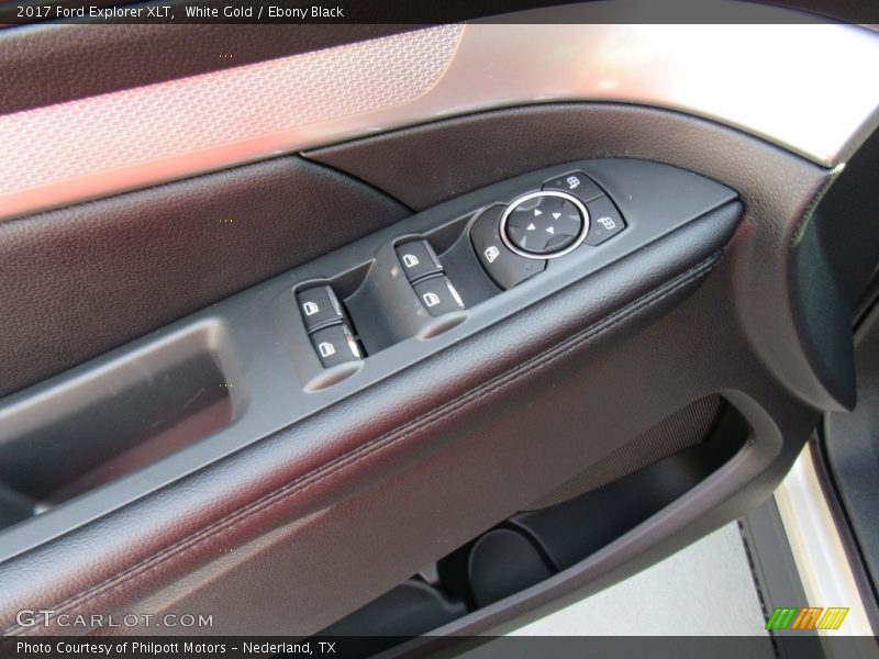 White Gold / Ebony Black 2017 Ford Explorer XLT