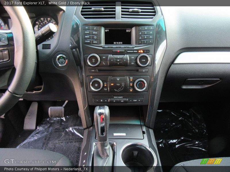 White Gold / Ebony Black 2017 Ford Explorer XLT