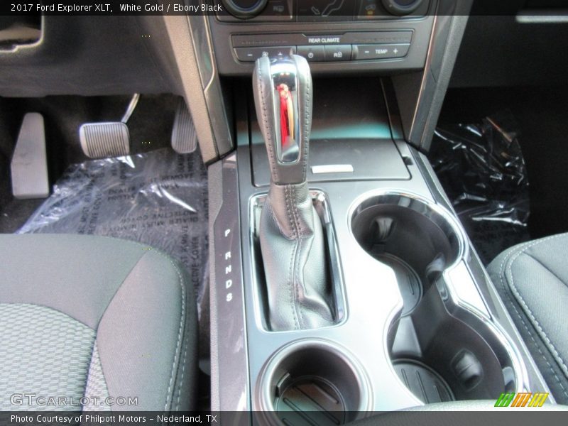 White Gold / Ebony Black 2017 Ford Explorer XLT
