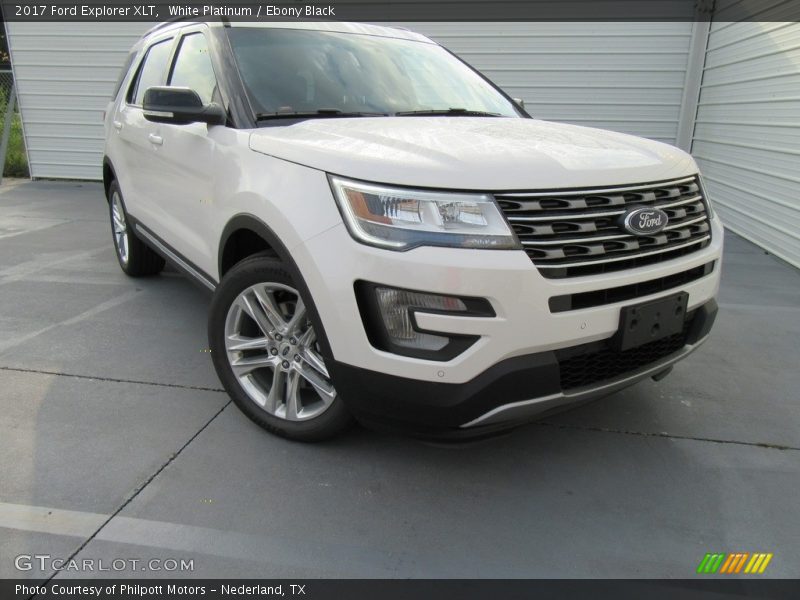 White Platinum / Ebony Black 2017 Ford Explorer XLT