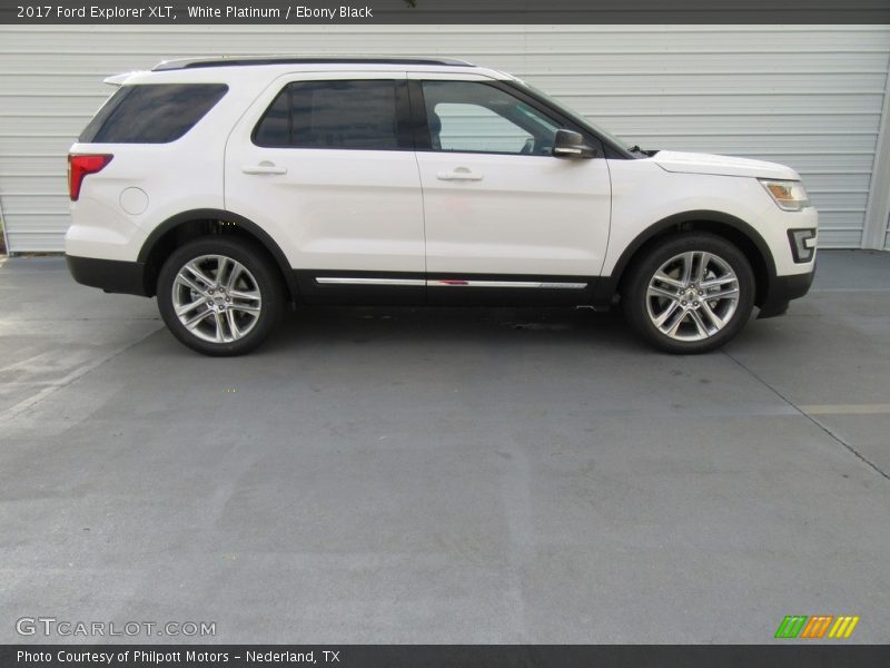 White Platinum / Ebony Black 2017 Ford Explorer XLT