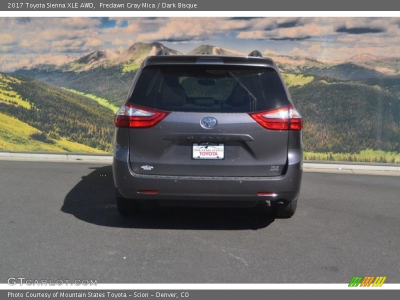 Predawn Gray Mica / Dark Bisque 2017 Toyota Sienna XLE AWD