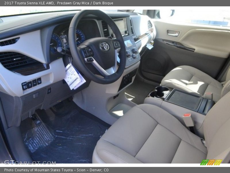  2017 Sienna XLE AWD Dark Bisque Interior