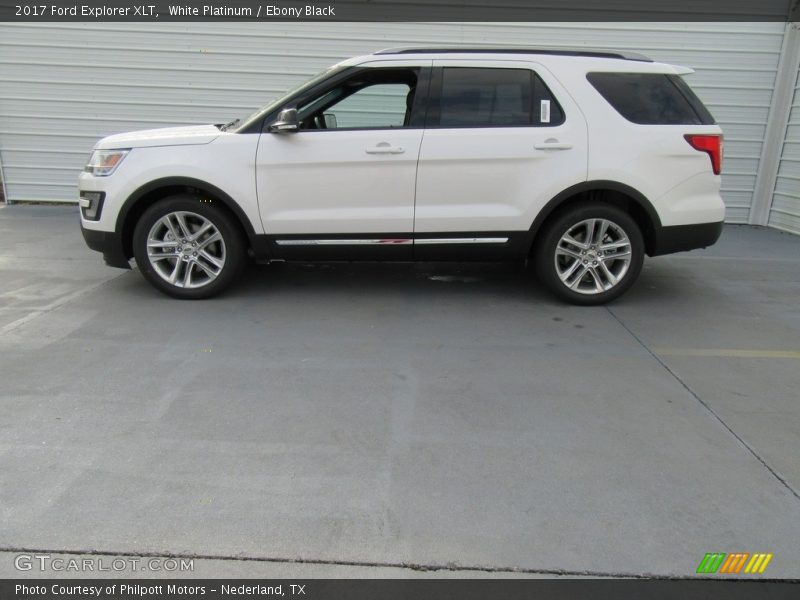 White Platinum / Ebony Black 2017 Ford Explorer XLT