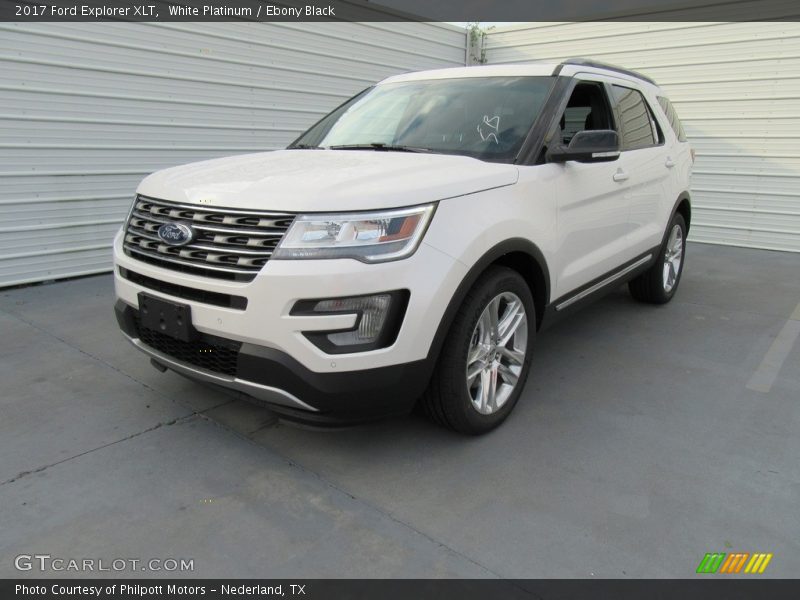 White Platinum / Ebony Black 2017 Ford Explorer XLT