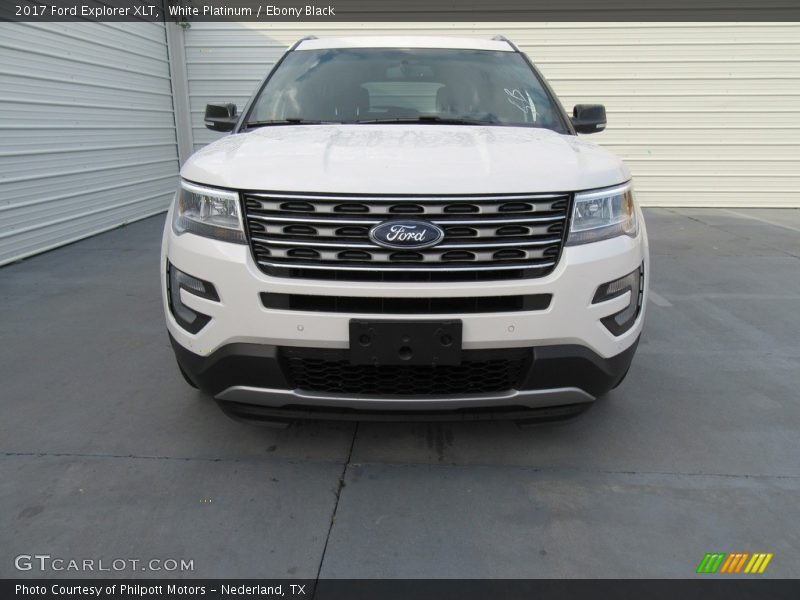 White Platinum / Ebony Black 2017 Ford Explorer XLT