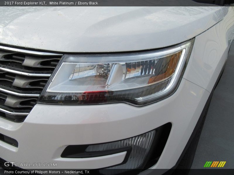 White Platinum / Ebony Black 2017 Ford Explorer XLT