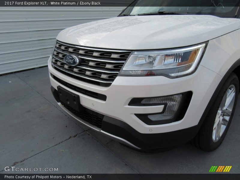 White Platinum / Ebony Black 2017 Ford Explorer XLT