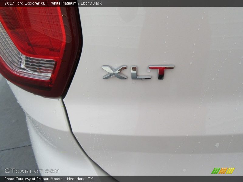 White Platinum / Ebony Black 2017 Ford Explorer XLT
