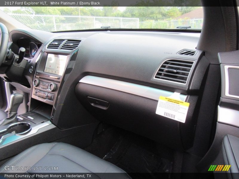White Platinum / Ebony Black 2017 Ford Explorer XLT