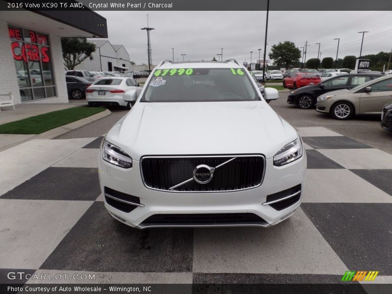 Crystal White Pearl / Charcoal 2016 Volvo XC90 T6 AWD
