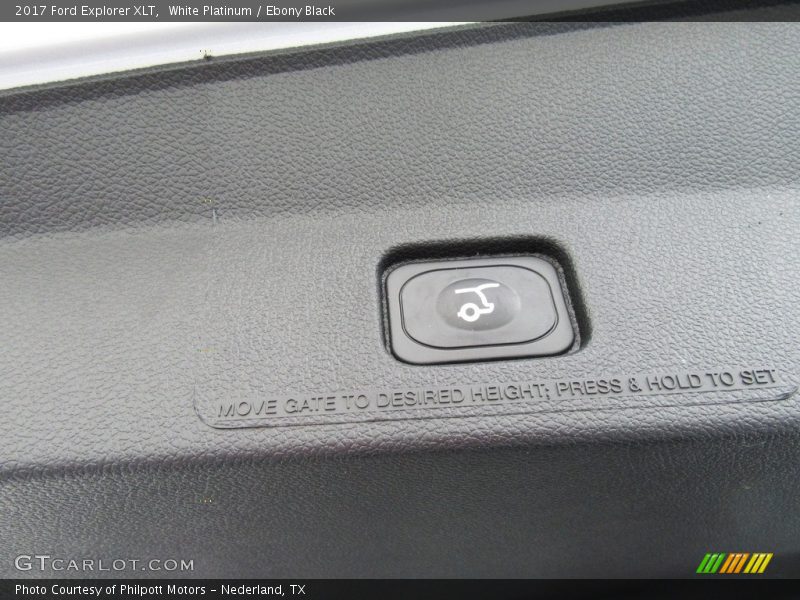 White Platinum / Ebony Black 2017 Ford Explorer XLT