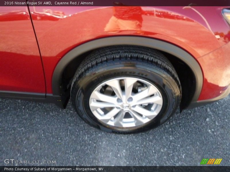 Cayenne Red / Almond 2016 Nissan Rogue SV AWD