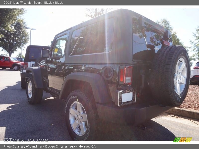 Black / Black 2016 Jeep Wrangler Sport