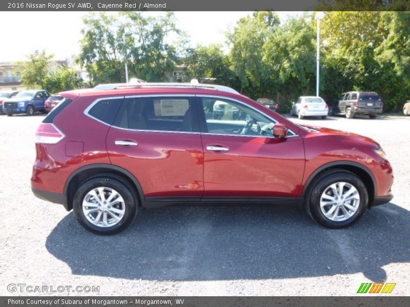 Cayenne Red / Almond 2016 Nissan Rogue SV AWD