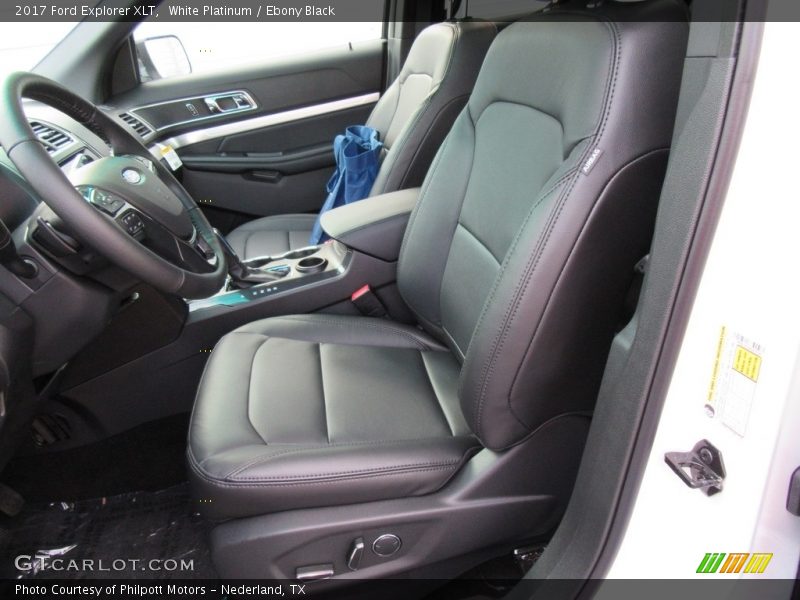 White Platinum / Ebony Black 2017 Ford Explorer XLT