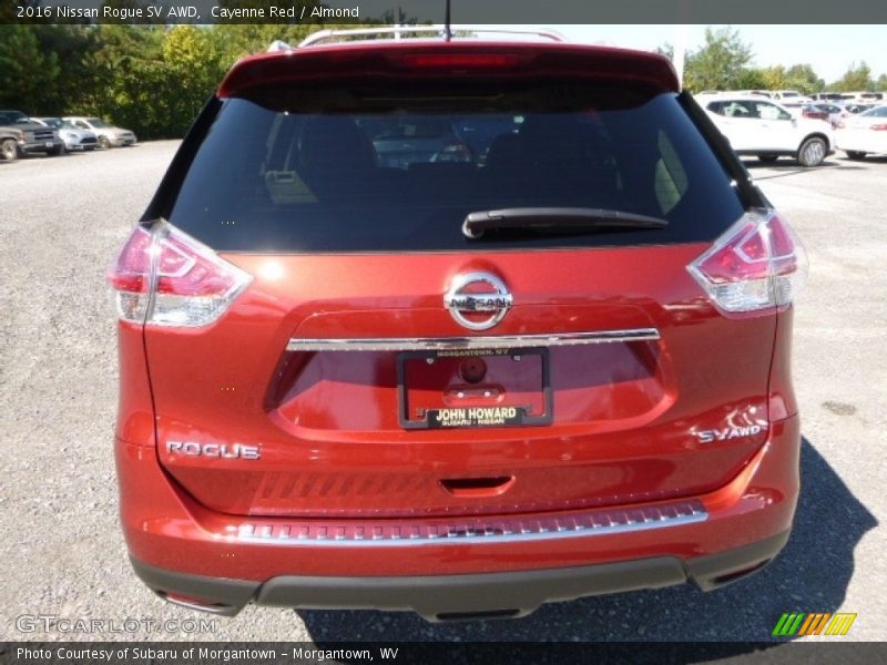Cayenne Red / Almond 2016 Nissan Rogue SV AWD