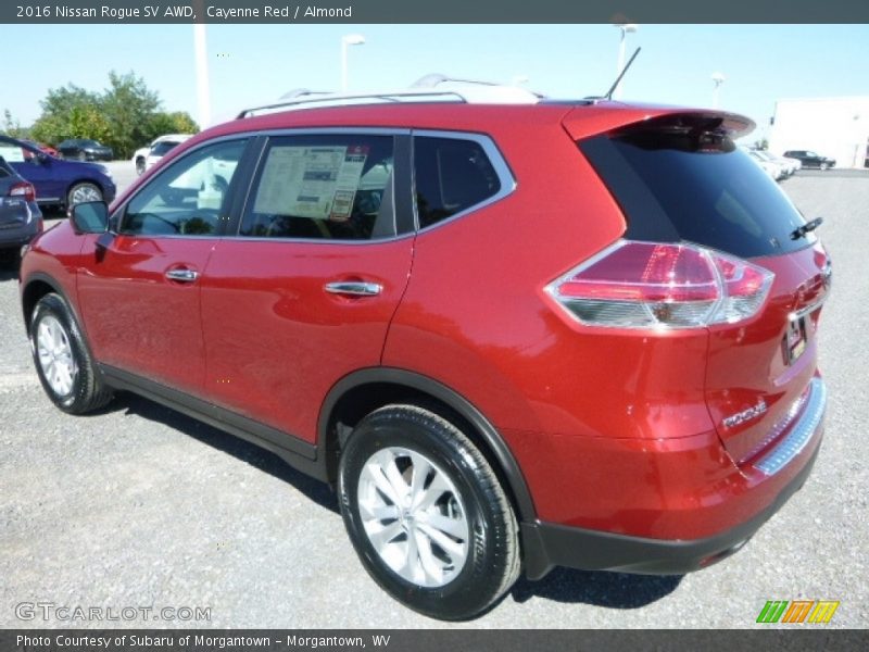 Cayenne Red / Almond 2016 Nissan Rogue SV AWD