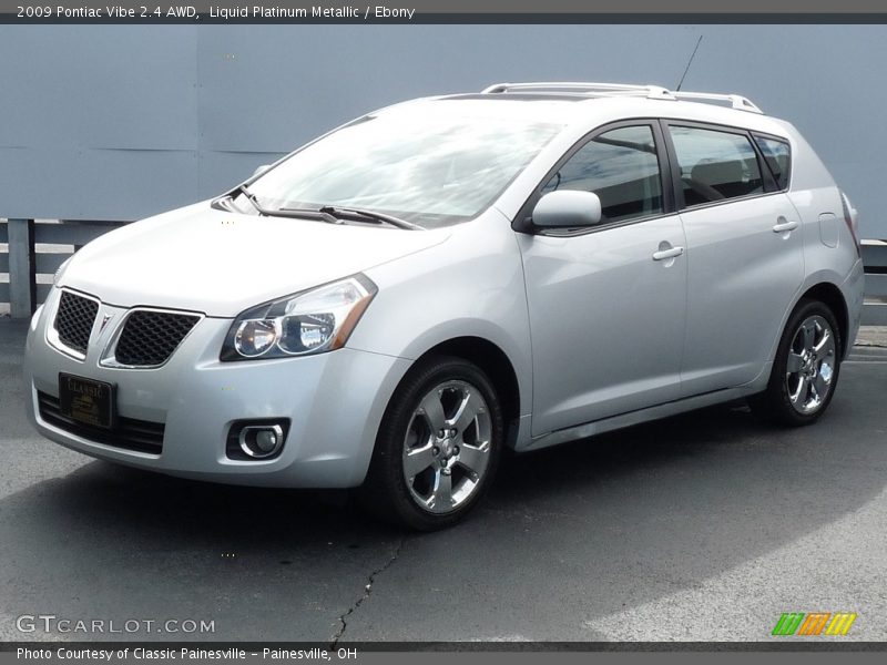 Liquid Platinum Metallic / Ebony 2009 Pontiac Vibe 2.4 AWD