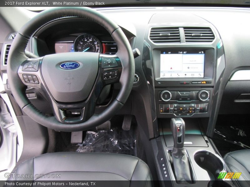 White Platinum / Ebony Black 2017 Ford Explorer XLT