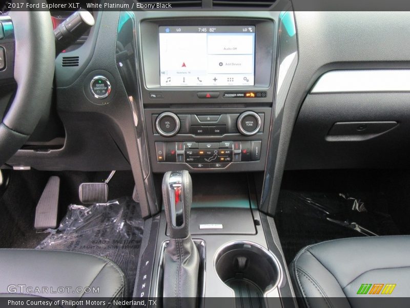 White Platinum / Ebony Black 2017 Ford Explorer XLT