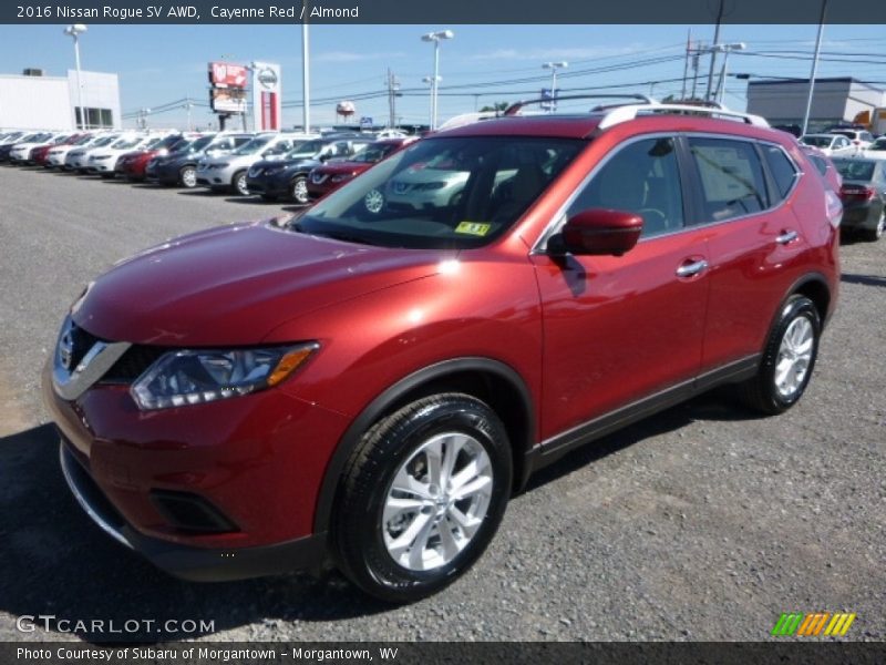 Cayenne Red / Almond 2016 Nissan Rogue SV AWD
