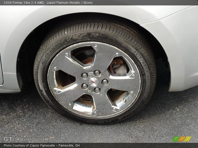 Liquid Platinum Metallic / Ebony 2009 Pontiac Vibe 2.4 AWD