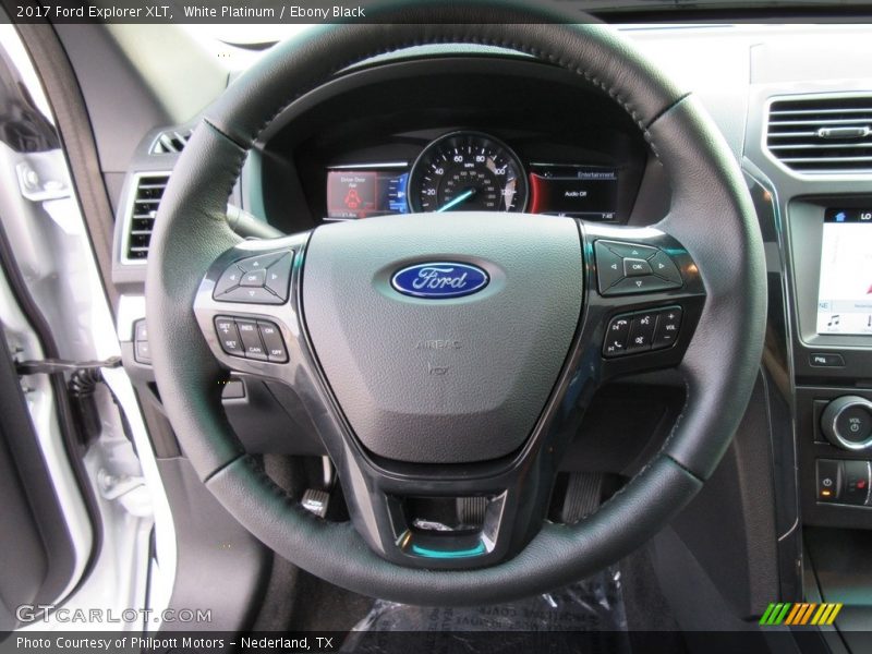 White Platinum / Ebony Black 2017 Ford Explorer XLT