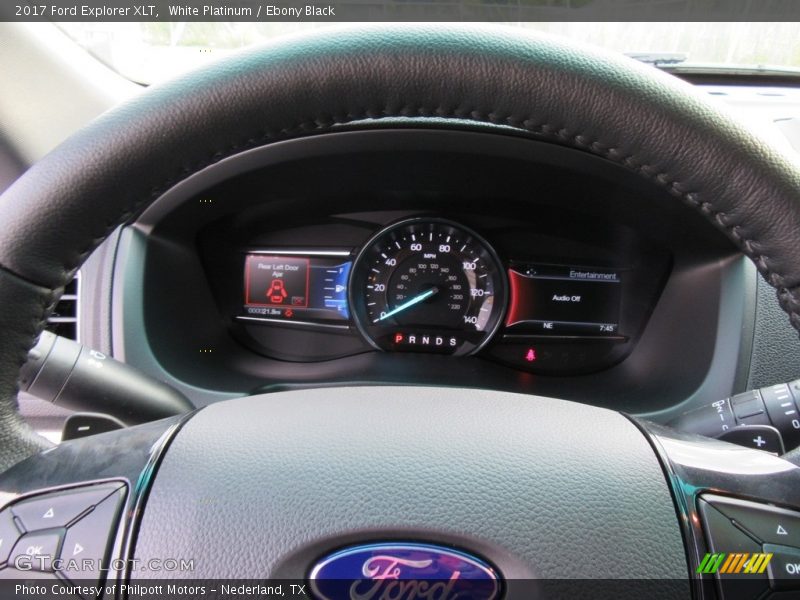 White Platinum / Ebony Black 2017 Ford Explorer XLT