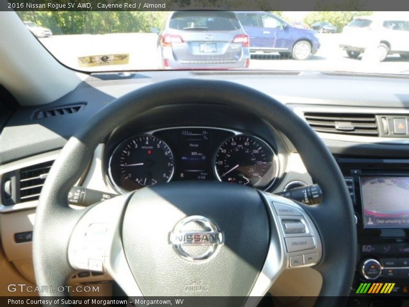 Cayenne Red / Almond 2016 Nissan Rogue SV AWD