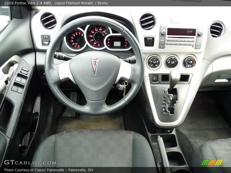 Liquid Platinum Metallic / Ebony 2009 Pontiac Vibe 2.4 AWD
