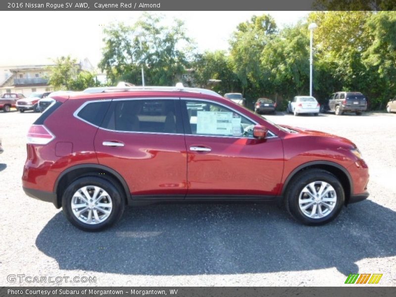 Cayenne Red / Almond 2016 Nissan Rogue SV AWD