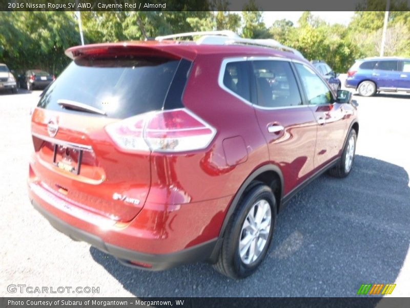 Cayenne Red / Almond 2016 Nissan Rogue SV AWD