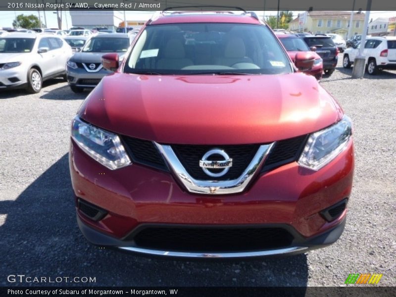 Cayenne Red / Almond 2016 Nissan Rogue SV AWD