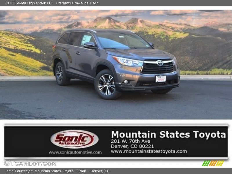 Predawn Gray Mica / Ash 2016 Toyota Highlander XLE