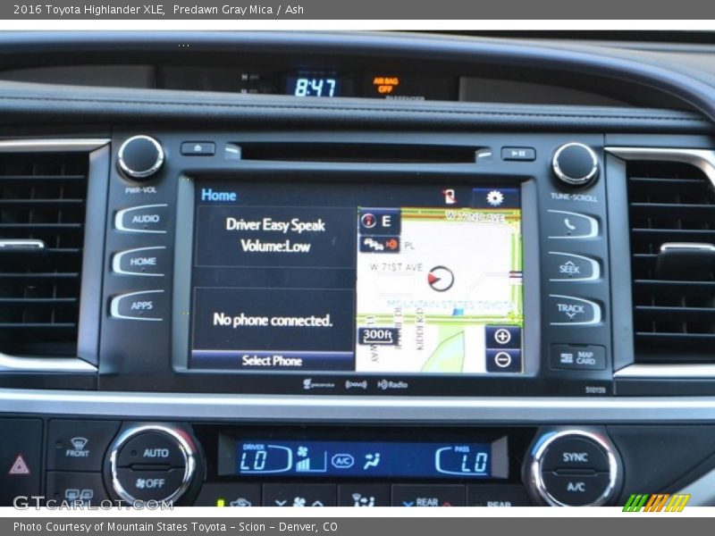 Predawn Gray Mica / Ash 2016 Toyota Highlander XLE